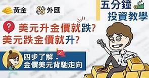 [投資教學]美元升金價就跌? 美元跌金價就升?｜五分鐘學懂黃金與美元反向關係｜四步了解 金價美元背馳走向