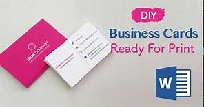 How to Create Your Business Cards in Word - Professional and Print-ready in 4 Easy Steps!