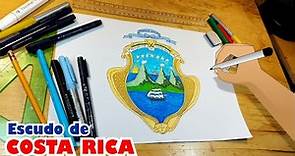 Cómo dibujar el escudo de Costa Rica paso a paso