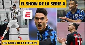 SERIE A. TODOS los GOLES de la FECHA 23: Cristiano, Lautaro y Lukaku brillan. Inter ganó el Derby.