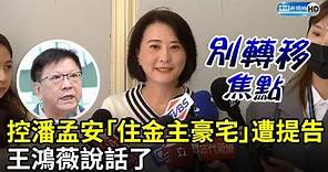 控潘孟安「住金主豪宅」遭提告 王鴻薇說話了 @ChinaTimes