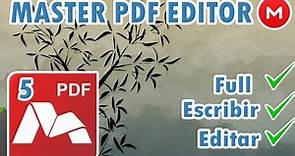 Master PDF Editor Full + ESCRIBIR Y EDITAR EN CUALQUIER DOCUMENTO PDF +2023