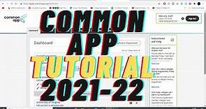 Common app tutorial / 2021 / International student/