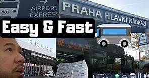 Taking Airport Express Bus in Prague from the Airport to the Main Railway Station