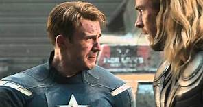 Los Vengadores de Marvel | Escena: 'Capitán América y Thor en plena lucha' | HD