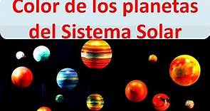 Color de los planetas del sistema solar