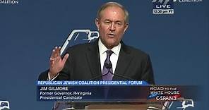 Campaign 2016-Presidential Candidate Jim Gilmore at the Republican Jewish Coalition Presidential Forum