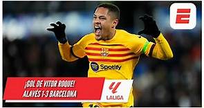 VITOR ROQUE define como los grandes y marca el 3-1 para BARCELONA ¡Rugió el TIGRE! | La Liga