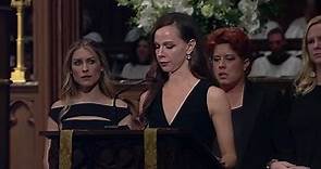 Barbara and Noelle read from the Bible at Bush's funeral