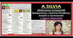 ✅ A SILVIA ( Leopardi) Lettura, Parafrasi, Spiegazione, Analisi, Commento + figure Retoriche