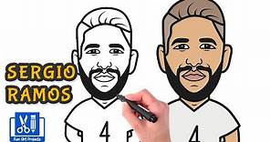 How to Draw SERGIO RAMOS | Real Madrid Legend | Draw Football Players Step By Step