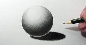 Cómo dibujar una esfera realista a lápiz