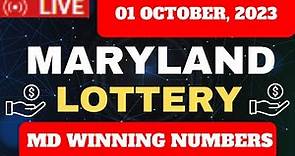Maryland Evening Lottery Results 01 Oct 2023 - Pick 3 - Pick 4 - Pick 5 - Bonus Match 5 - Powerball