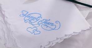 6 Pieces Happy Tears Wedding Handkerchiefs