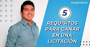 5 requisitos para ganar en una licitación de obras (Perú) | IMPLEMENTA