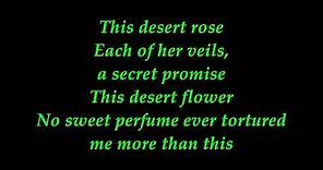 sting - desert rose with lyrics