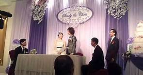 紅磡海韻軒海景酒店結婚典禮的現場片段