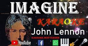 Imagine - john Lennon Karaoke song playback instrumental original key with chords and lyrics