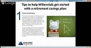 David Lerner Associates: Retirement Tips for Millennials