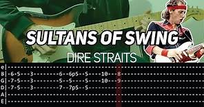 Dire Straits - Sultans of Swing solos (Guitar lesson with TAB)