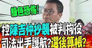 "選後算帳?"控陳吉仲抄襲被判拘役....凌濤怒嗆"綠色恐怖" 下一步動作曝光!