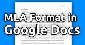 How to Set Up an MLA Format Paper with Works Cited Page in Google Docs