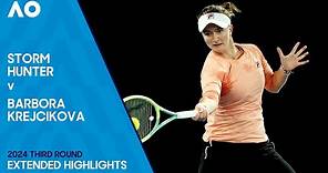 Storm Hunter v Barbora Krejcikova Extended Highlights | Australian Open 2024 Third Round