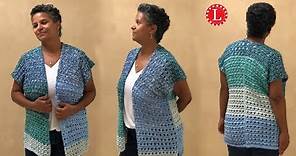 LOOM KNIT Sweater Vest Cardigan Kimono Ridged Ribbon Stitch | Loomahat