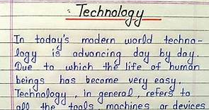 Technology essay in english for students