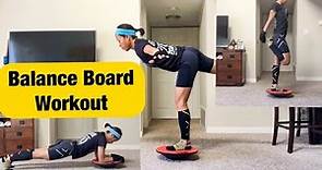 6 Balance Board Exercises |1 Minute Each Set| Full Body Workout