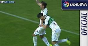 Gol de Fidel (1-0) en el Elche CF - Valencia CF - HD