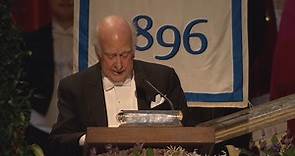2013 physics laureate Peter Higgs delivers Nobel Prize banquet speech