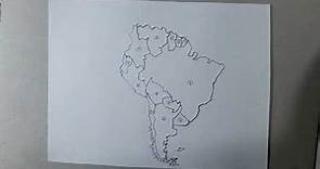 Como desenhar a AMÉRICA DO SUL e seus países