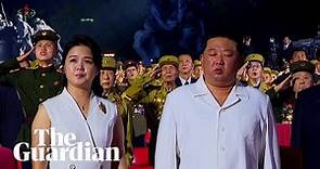 North Korea's first lady cries next to Kim Jong Un during armistice event
