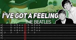 The Beatles - I've got a feeling (Guitar lesson with TAB)