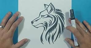 Como dibujar un lobo paso a paso 9 | How to draw a wolf 9