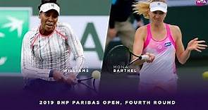 Venus Williams vs. Mona Barthel | 2019 BNP Paribas Open Fourth Round | WTA Highlights