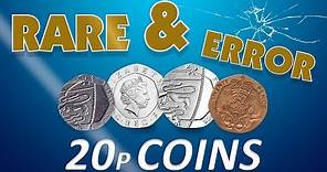 Rare and error 20p coins in circulation. Could they be worth £££?