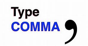 How To Type Comma in Keyboard