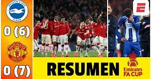 Manchester United venció a Brighton en penales y chocará con el City. Derbi en la final | FA Cup