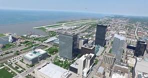 Aerial view of Cleveland from the top of Key Tower - Looking in all directions