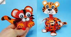5 ways to make a paper tiger | Symbol 2022 paper tiger | How to make paper TIGER