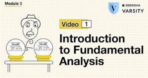 1. Introduction to fundamental analysis