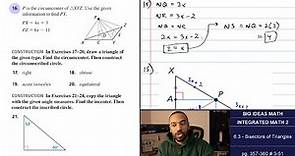 Big Ideas Math [IM2]: 6.3 - Bisectors of Triangles (Lecture & Problem Set)