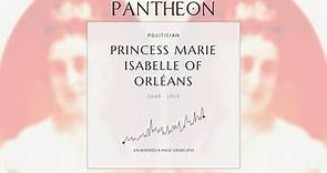 Princess Marie Isabelle of Orléans Biography - Countess of Paris