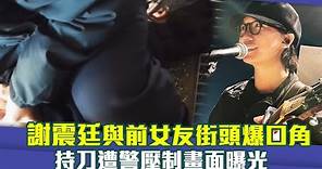謝震廷與前女友街頭爆口角 持刀遭警壓制畫面曝光