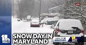 Weather Roundup: Snowy conditions across Baltimore