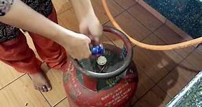 How to install gas stove with gas cylinder