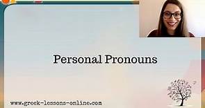 Greek Online Lessons | A1 | Personal Pronouns