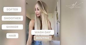 Healthy Hair Wash Day Routine with Hair Extensions | My Goldie Locks Hair Care Routine